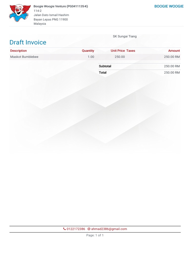 Draft Invoice 1 | PDF