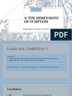 Communicating Effectively About Symptom Dimensions