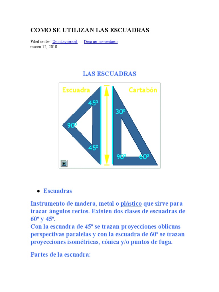 ángulo De 30 Grados Con Escuadras Escuadras | PDF | Geometría Elemental | Geometria clasica