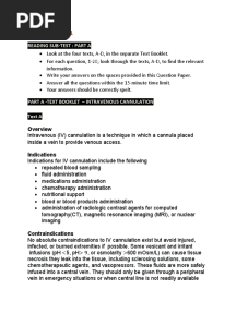IV Cannulation OET Reading
