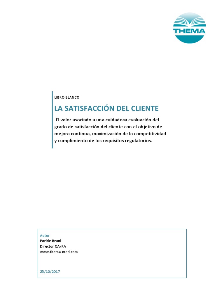 La Importancia de la Satisfacción del Cliente | PDF | La satisfacción ...