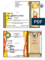 Certifi Cate of Recogn Ition: Arthea O. Sonza