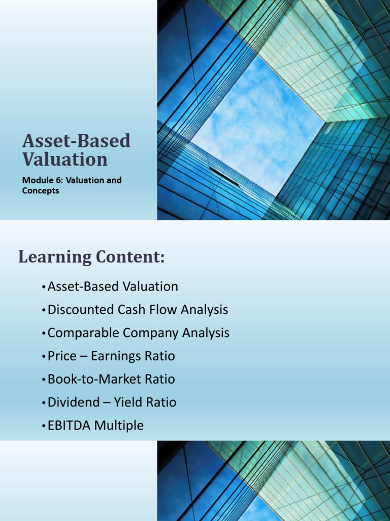 Understanding Asset-Based Valuation | PDF | Discounted Cash Flow | Valuation (Finance)