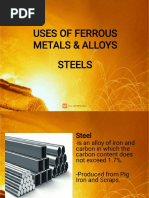 Uses of Ferrous Metals & Alloys Steels