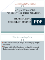 A Dac 501: Financial Accounting Presentation. Herick Ondigo School of Business, Uon