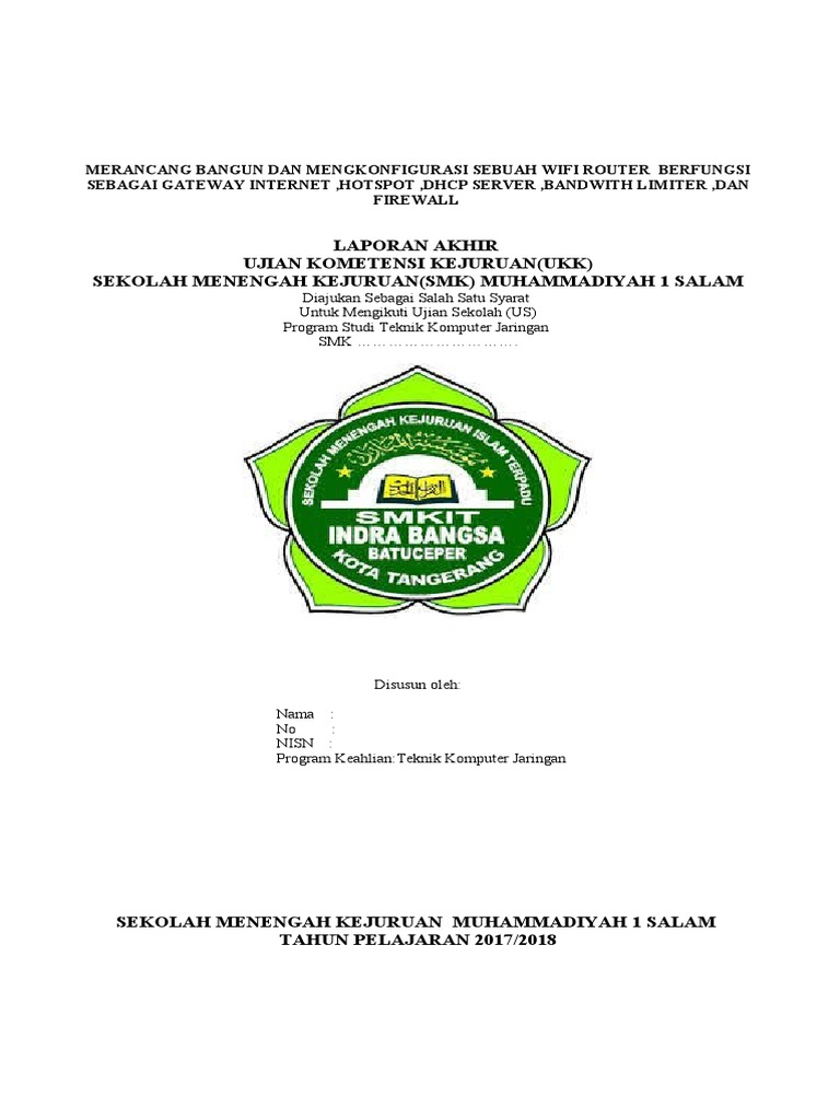 Contoh Laporan Ujian Ukk 2021