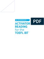 Activator - Reading for the TOEFL iBT - Intermediate 정답 및 해설