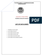 List of Data Sheet: Gujarat Water Supply & Sewerage Board Gandhinagar