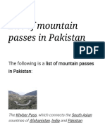 List of Mountain Passes in Pakistan - Wikipedia