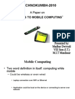 Mobile Computing: in An Easy Way