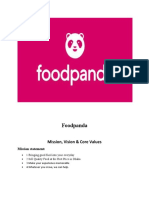 Foodpanda: Mission, Vision & Core Values