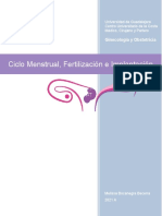 1preguntas. Menstruación, Fecundación e Implantación