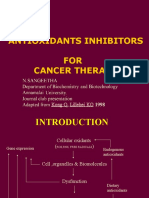 Antioxidants Inhibitors FOR Cancer Therapy