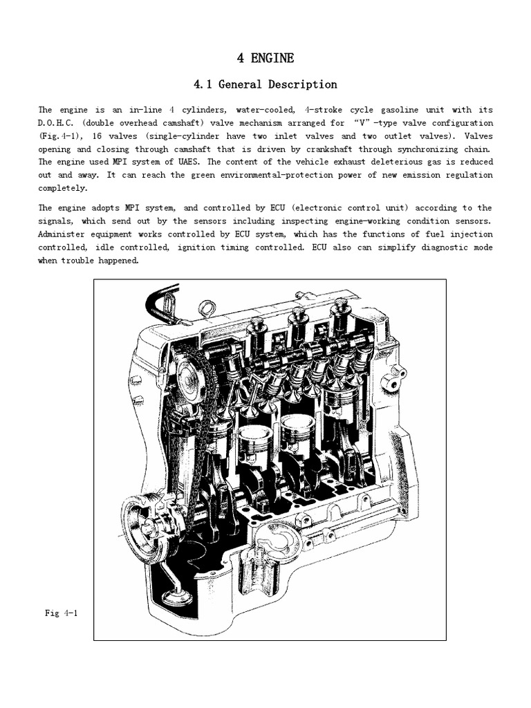 4 Engine 4.1 General Description PDF Throttle Fuel Injection