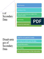 Advantages of Secondary Data