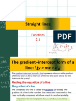 Straight Lines Straight Lines: Functions 2.1