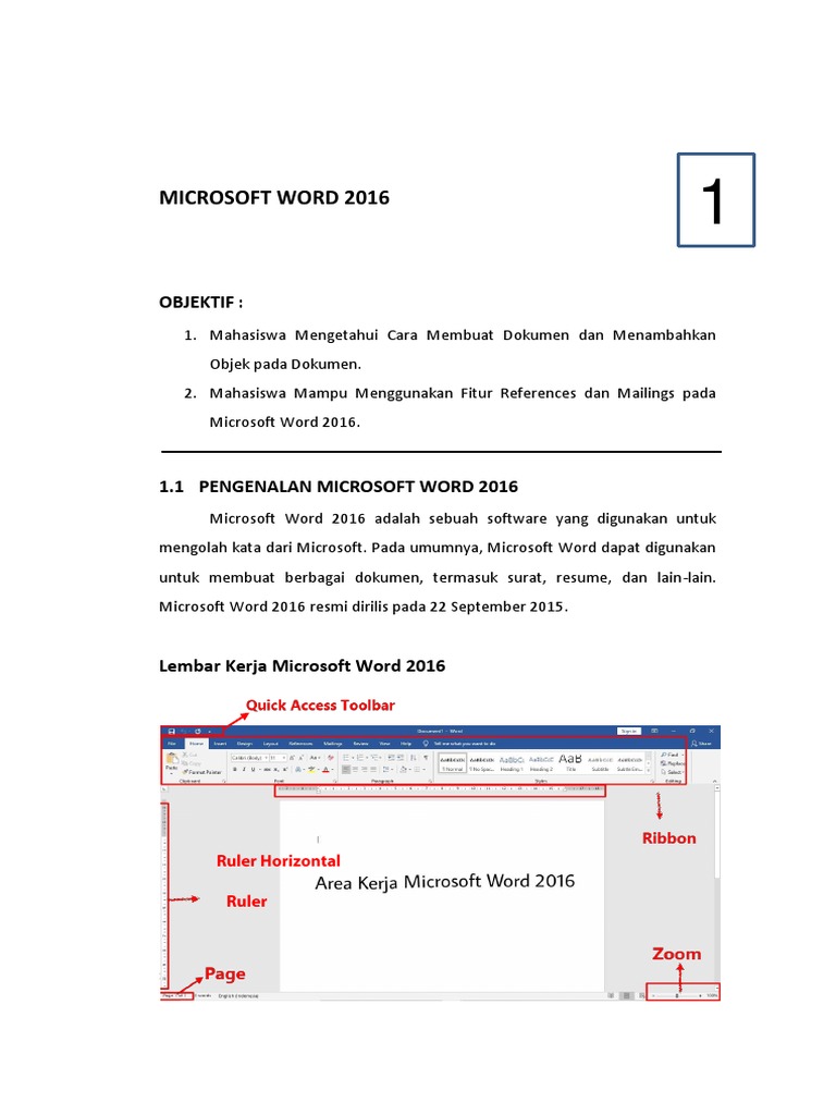 Panduan Lengkap Microsoft Word 2016 | PDF