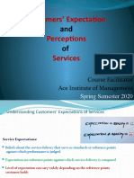 Customer Expectations and Perceptions of Services