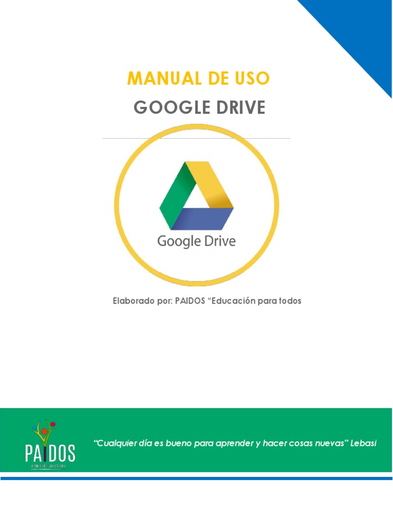 Manual de Uso de Google Drive para Educadores | PDF | Archivo de ...