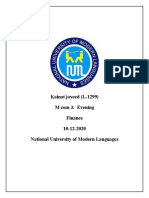 NUML Student's Finance Report Analysis