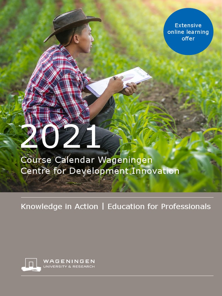 Course Calendar Wageningen Centre For Development Innovation PDF