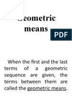 Geometric Means