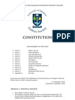 Politics Society Constitution 2010