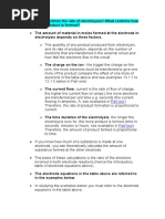 What Controls the Rate of Electrolysis