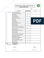 Environmental Inspection For Crane Barge Check List