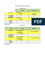 JADUAL BARU UPSR 1