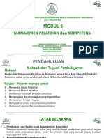 Modul 5. Manajemen Pelatihan