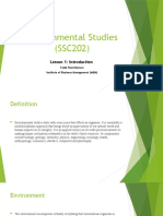 Environmental Studies (SSC202) Lesson 1
