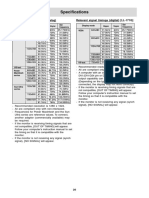 Specifications: Relevant Signal Timings (Digital) (LL-171G) Relevant Signal Timings (Analog)