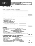 Unit 8 Short Test 1A: Grammar