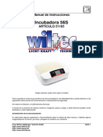 Manual Incubadora - YZ56S - 51185 - Es