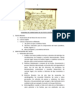 Esquema de comentario de texto histórico