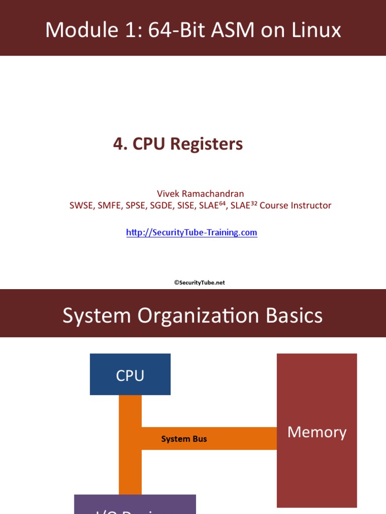 005 Module 1 Cpu Registers PDF X86 Architecture Computer Hardware