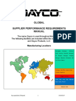 Global Supplier Performance Requirements Manual