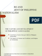 THE Nature and Development of PHILIPPINE NATIONALISM 