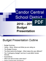 Candor Central School District: 2010 - 2011 Budget Presentation