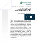 A Influência Do Endomarketing Na Motivação Dos Colaboradores para A Responsabilidade Social