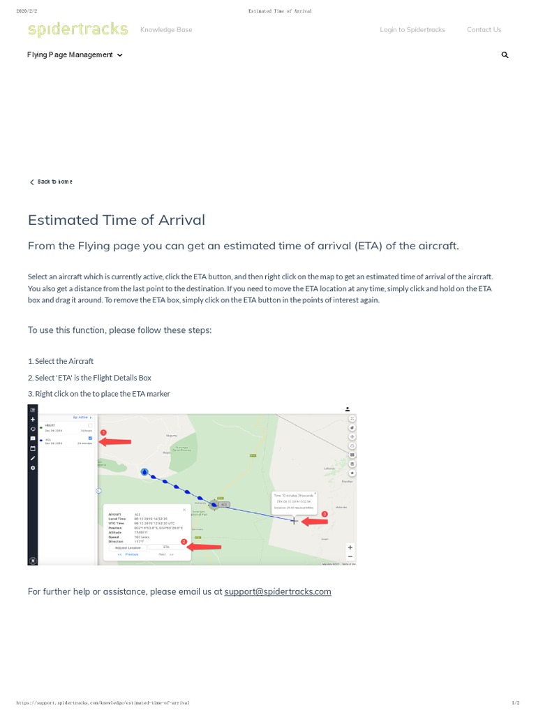 Aircraft Estimated Time of Arrival Guide | PDF
