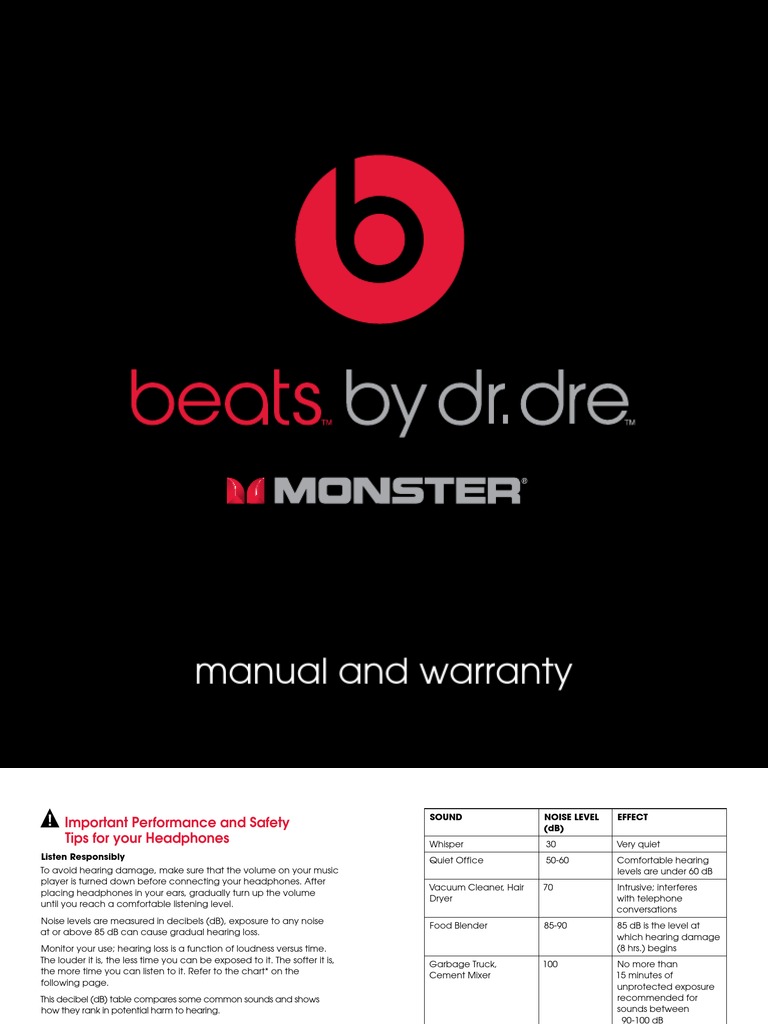 Beats Pro Manual Warranty US v1 PDF
