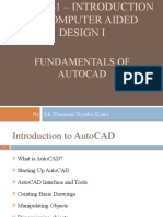 Week 4 - Fundamentals of AutoCAD