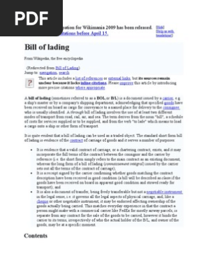 Bill of Lading 2