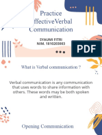 Practice Effective Verbal Communication