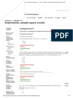 Unit 2 - Week 0 - Experiments, Sample Space, Events: Assignment 0