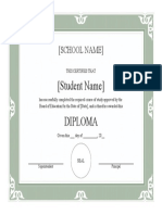 High School Diploma Certificate