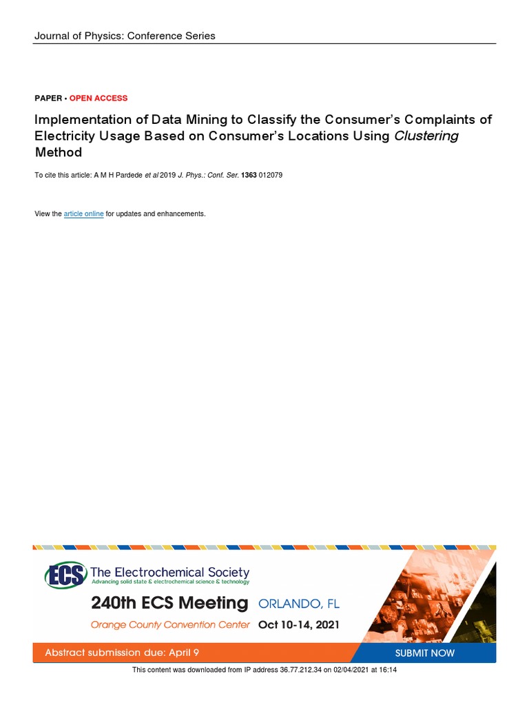 Implementation of Data Mining To Classify The Consumer's Complaints of ...