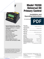 Model 70200 Universal Oil Primary Control: Installation and Operating Instructions